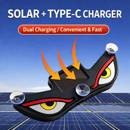 Solar Demon Eye LED-fönsterlampa för bil