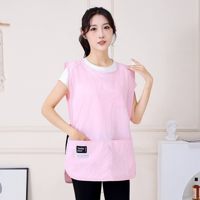 Justerbar vattentät och oljetät förklädeväst – mångsidiga arbetskläder för kök, kafé och salong