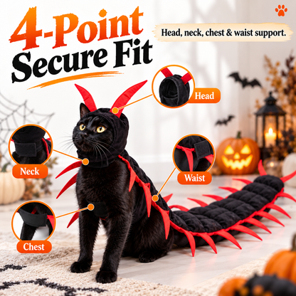 🎃 Obehaglig-Söt Halloween Tusenfotingskostym – 3D Krypande Dräkt för Hundar och Katter 🐾