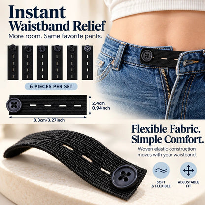 👖 Elastiska knappar i midjan – Justerbar komfort