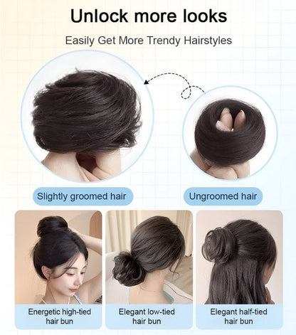 Bun-wig i äkta hår
