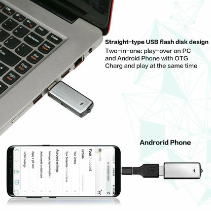 USB-minne Röstinspelare 2-i-1 – Röstaktiverad, Smart brusreducering, Automatisk filsparning