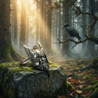 🛡️ Odin Vikinga-amulettnyckelring 🔔