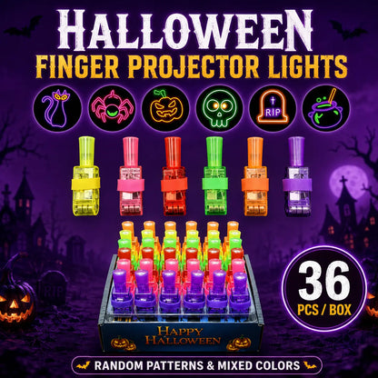 👻🎃 Halloween-fingerprojektorringar – LED-festgåvor för barn