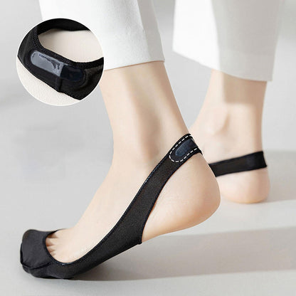👠4 par💃Ultratunna, osynliga issilkesinlägg för kvinnor – Osynlig komfort för varje sko