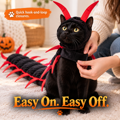 🎃 Obehaglig-Söt Halloween Tusenfotingskostym – 3D Krypande Dräkt för Hundar och Katter 🐾