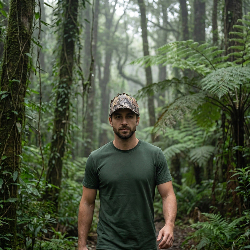 🧢Baseballkeps med 3D-bladkamouflag