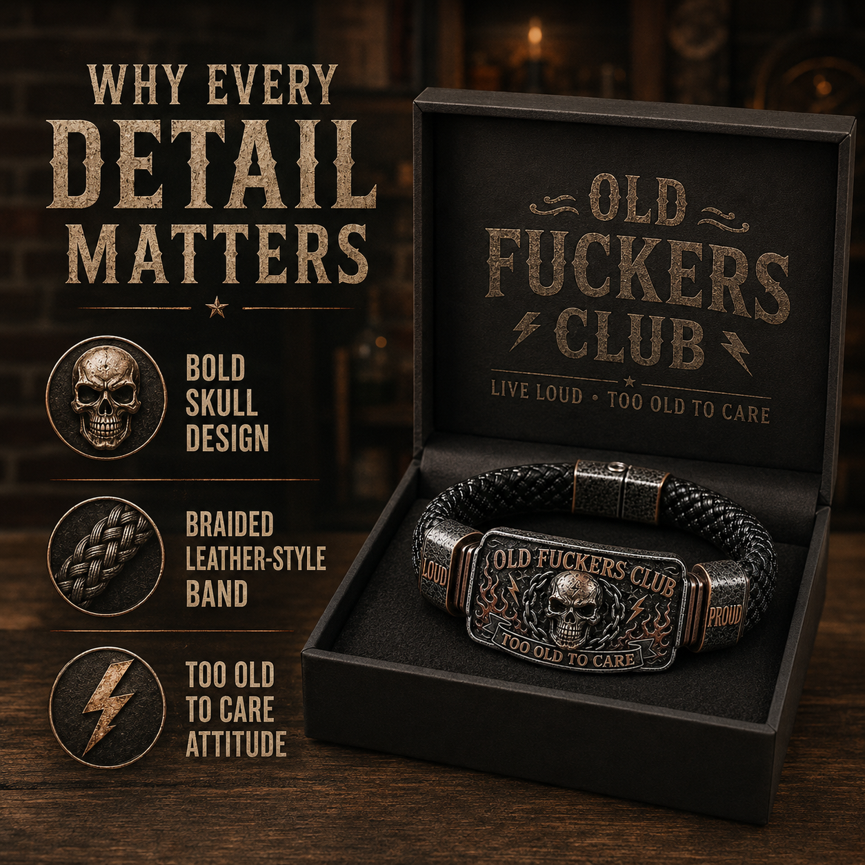 ☠️ Old Fuckers Club & Wild Freedom 🪓 | Vintage-armband i begränsad upplaga 2026