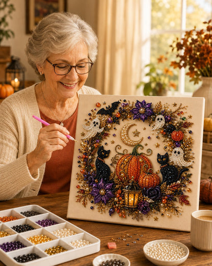 🔥 Sista dagen med 49 % rabatt – 👻✨ DIY-set för Halloween-pärlkonst – Förvandla små pärlor till läskigt-söt magi (📦Köp 2, få gratis frakt)