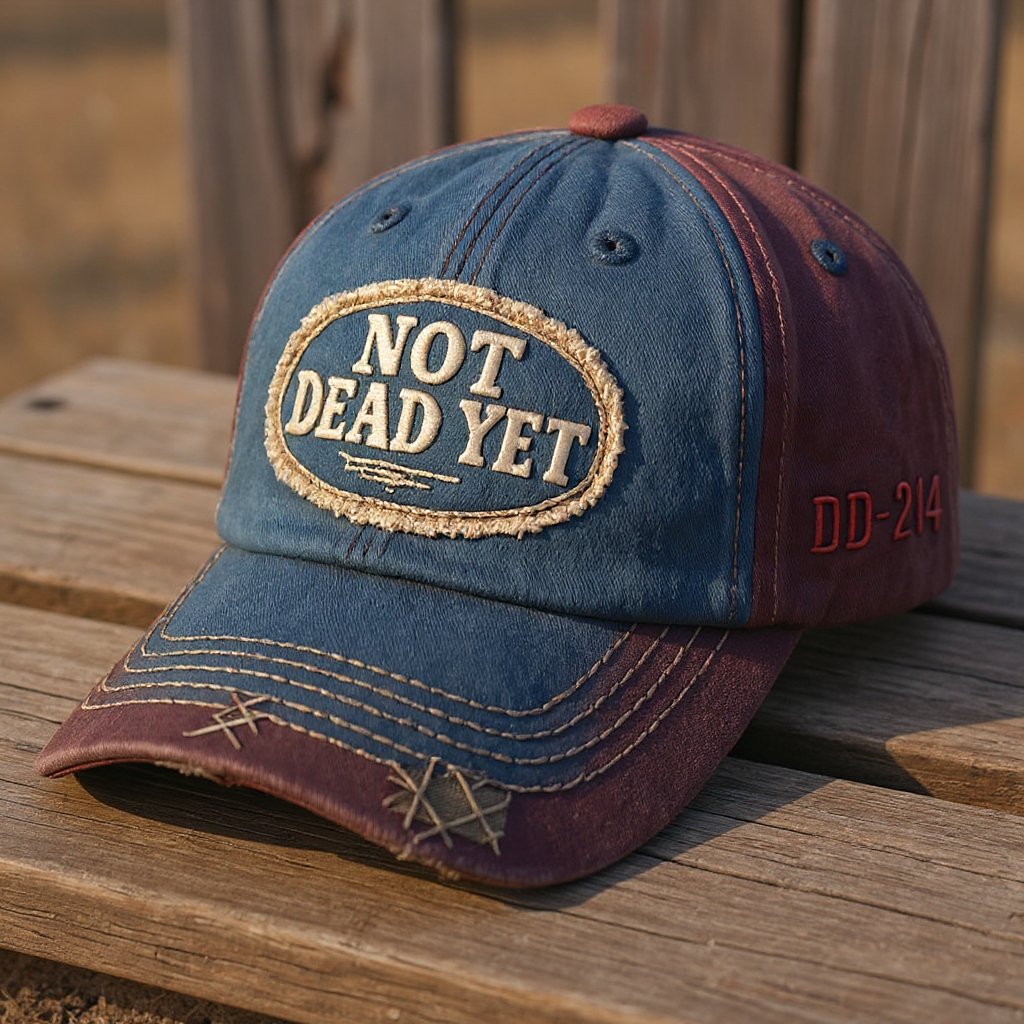 NOT DEAD YET - Vintage tvättad basebollkeps