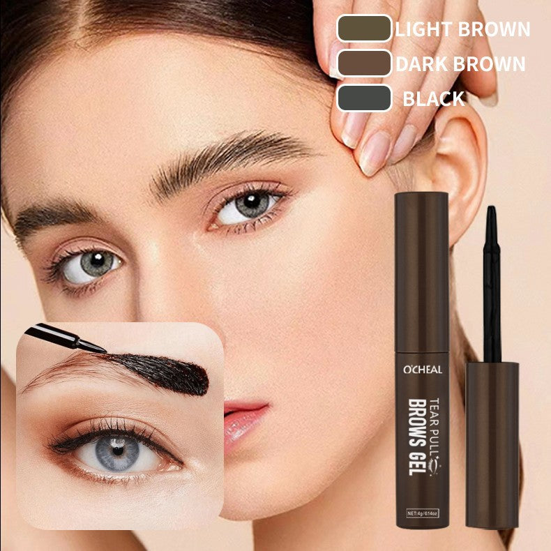 💧Tear-Off Brow Gel – Vattentät, smetar inte, långvarig, skapar naturliga, vilda ögonbryn