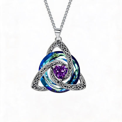 Birthstone Celtic Trinity Knot Necklace ✨