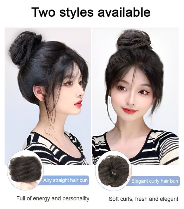 Bun-wig i äkta hår