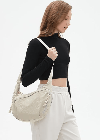 🔥🔥Fashionabel axelremsväska i nylon i enfärgad modell🔥