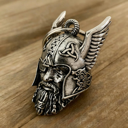 🛡️ Odin Vikinga-amulettnyckelring 🔔