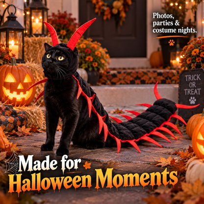 🎃 Obehaglig-Söt Halloween Tusenfotingskostym – 3D Krypande Dräkt för Hundar och Katter 🐾