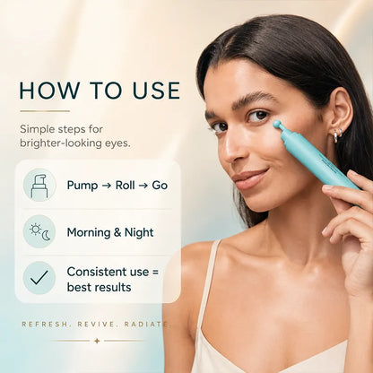 Peptide Eye Serum - Kylande rollerball-serum under ögonen för svullnader, mörka ringar och rynkor med peptider, hyaluronsyra, MSM och reishi-svamp