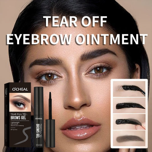 💧Tear-Off Brow Gel – Vattentät, smetar inte, långvarig, skapar naturliga, vilda ögonbryn