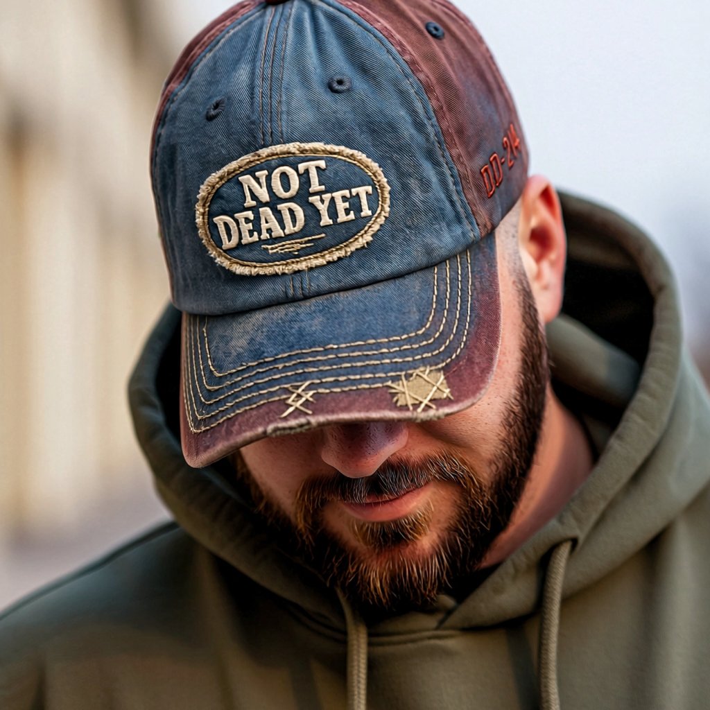 NOT DEAD YET - Vintage tvättad basebollkeps