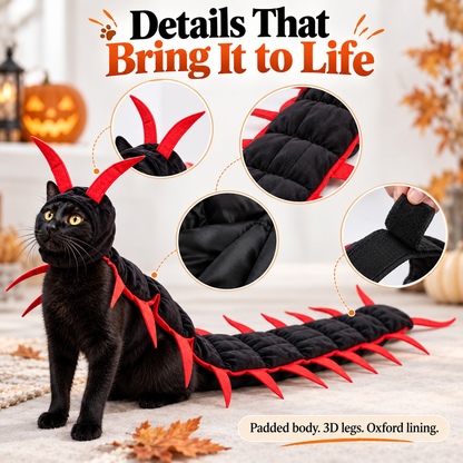 🎃 Obehaglig-Söt Halloween Tusenfotingskostym – 3D Krypande Dräkt för Hundar och Katter 🐾