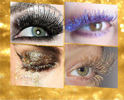 ✨Glitterfärgad mascara - Långvarig, kladdar inte, perfekt för fester och cosplay