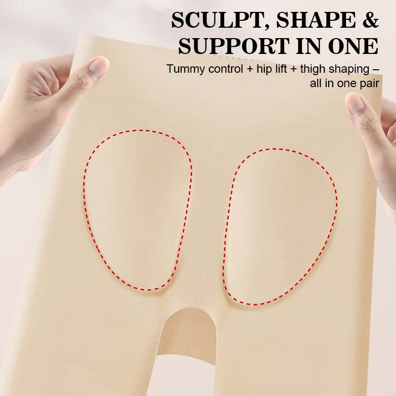 ✨❄️3-i-1 säkerhetsbyxor i is-silke: Kombinerar underkläder, säkerhetsfoder och magkontroll i ett, sömlöst och osynligt, inga fler pinsamma märken