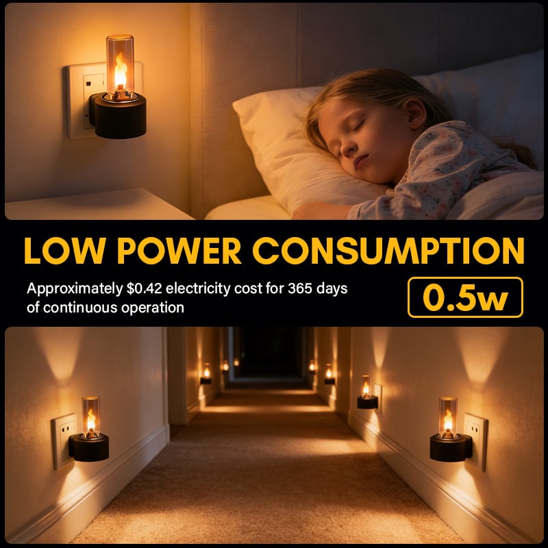 🔥USB-stämningslampa med realistisk flammeffekt