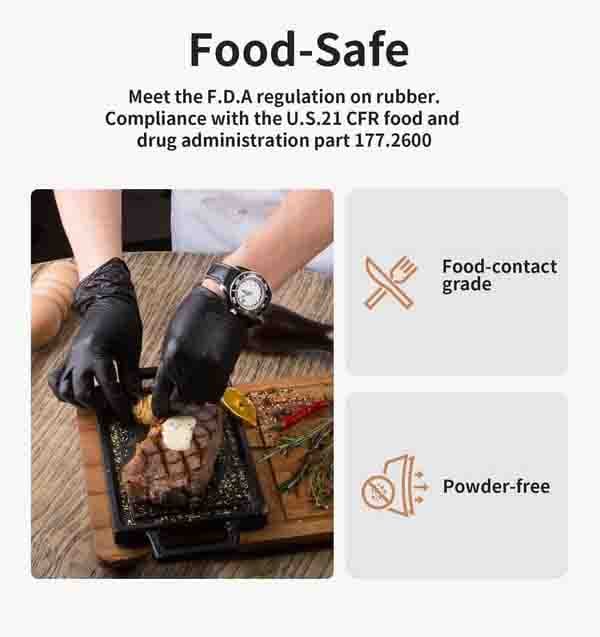 Nitrilhandskar, 100/50-pack - Svarta engångshandskar | Tjocka & Skyddande