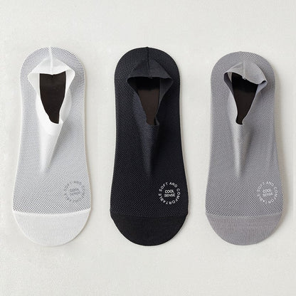 🔥 3-pack osynliga strumpor med grepp 🧦 – Andningsbar, lågskuren, halksäker och svettabsorberande design