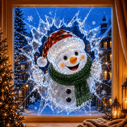 🔥HETEREA 49% RABATT✨🎄Kristalljuldekal för inbrott i fönstret — 3D-fönsterdekoration av krossat glas