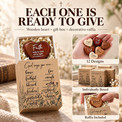✝️🎁 Kristet presentpaket med hjärtformade fickkort (12-pack）