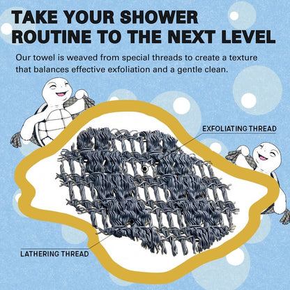 🎁Sista dagen: Köp 1, få 2 gratis🔥🧼Exfolierande antibakteriell duschhandduk🚿