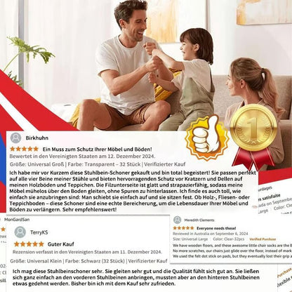 ✨ Universella stolsbenskydd av gummi – Passar alla stolsbensformer, reptåliga och slitstarka, den ultimata lösningen för att skydda dina golv.