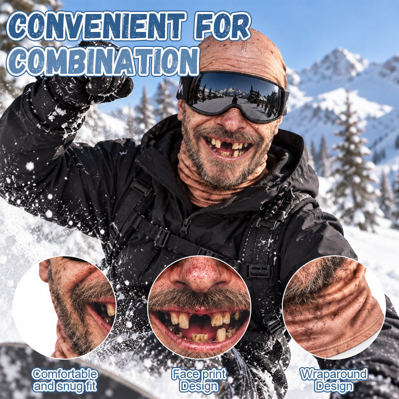 🎁😂 Rolig, realistisk skidmask – den perfekta presenten för vinterentusiaster! ⛄