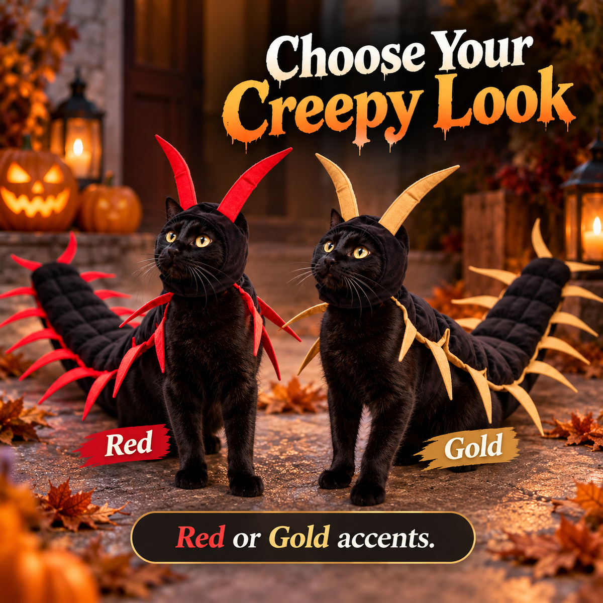 🎃 Obehaglig-Söt Halloween Tusenfotingskostym – 3D Krypande Dräkt för Hundar och Katter 🐾