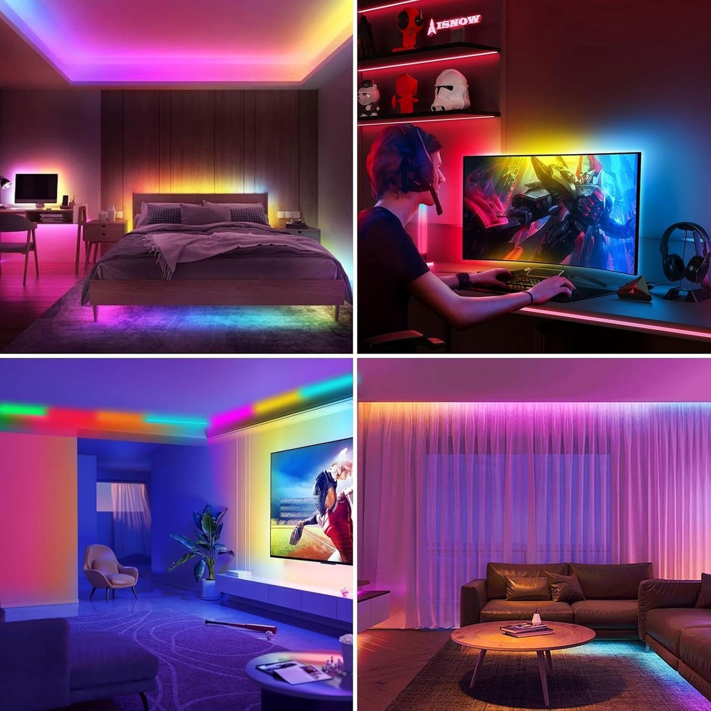 Intelligenta RGB-neon-LED-ljusslingor