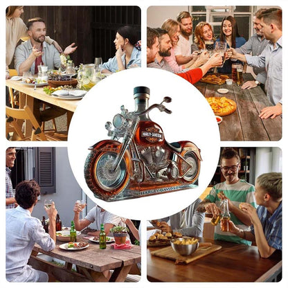 Kreativ motorcykel Glasvinflaska
