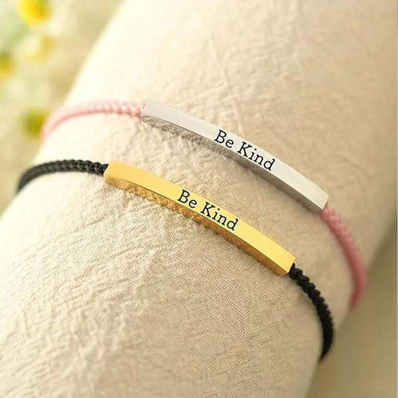 ✨📿 Vävt armband i rostfritt stål – motiverande och inspirerande armband med borttagbar tryck! ✨🦾