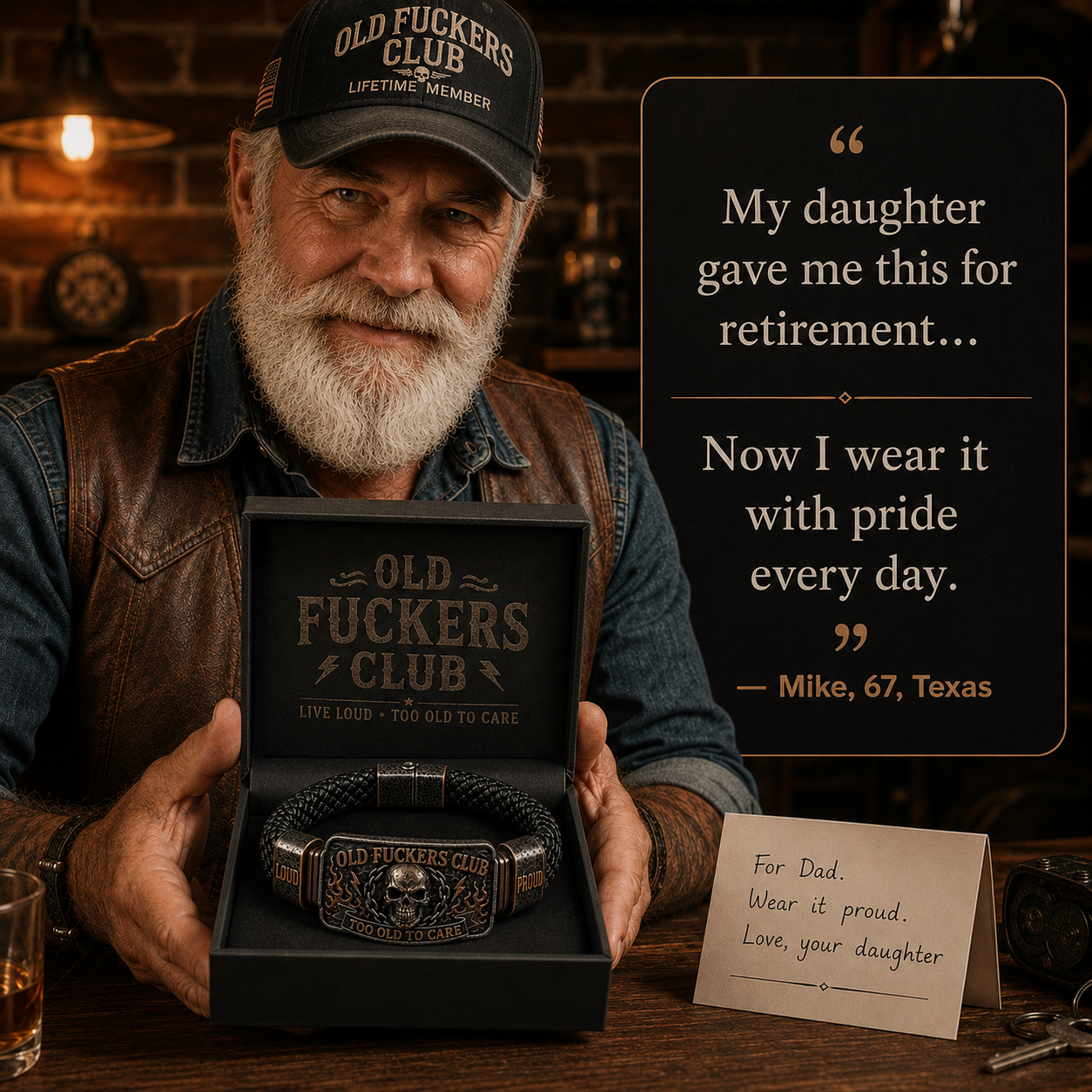 ☠️ Old Fuckers Club & Wild Freedom 🪓 | Vintage-armband i begränsad upplaga 2026