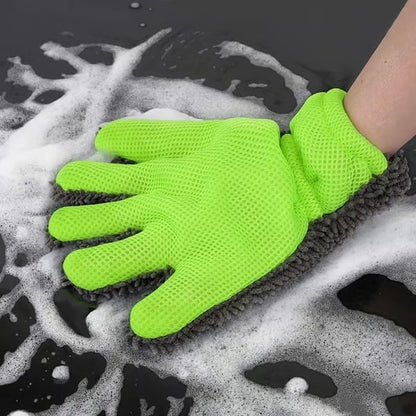 Dubbelsidiga femfingershandskar för biltvätt