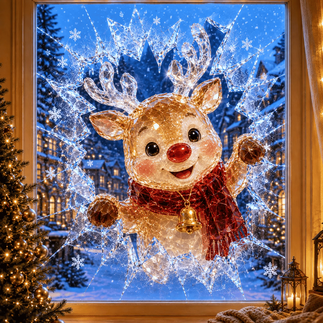 🔥HETEREA 49% RABATT✨🎄Kristalljuldekal för inbrott i fönstret — 3D-fönsterdekoration av krossat glas