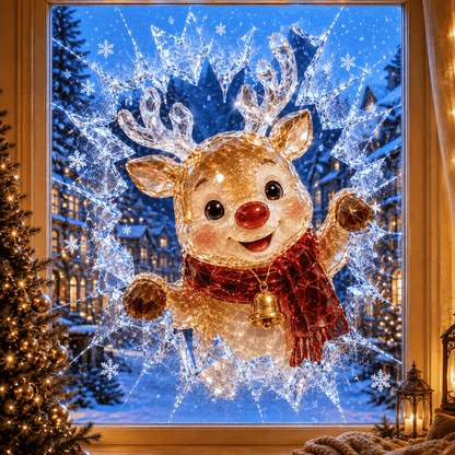 🔥HETEREA 49% RABATT✨🎄Kristalljuldekal för inbrott i fönstret — 3D-fönsterdekoration av krossat glas