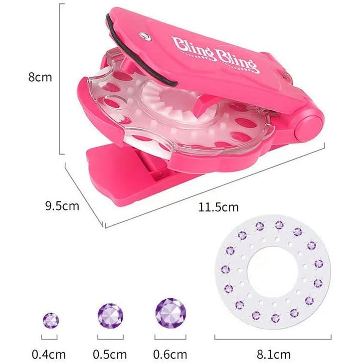 ✨Glitter Diamond Styling Tools Hair Gemstone Styling Set för att lysa upp flickors hår, kläder, accessoarer, hårstylingtillbehör utan värmebehov