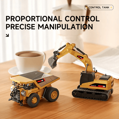 🚜 1:64 Mini-fjärrstyrd byggfordonsmodell i högkvalitativ legering