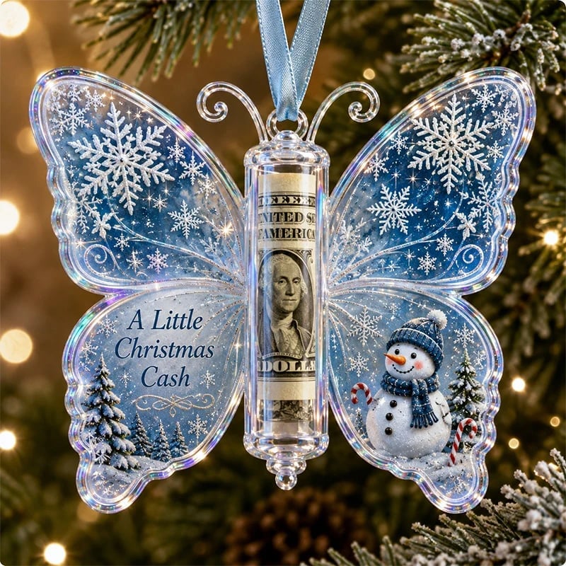 🦋💵 Julklapp med fjärilsdekoration – Pengahållare till jul som minne 🎄✨