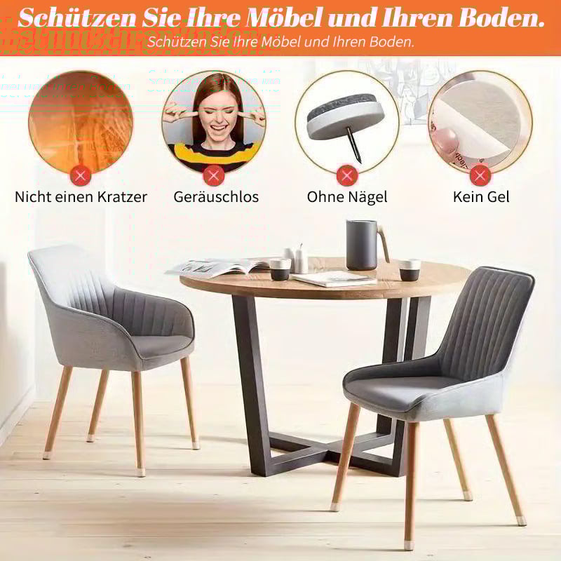 ✨ Universella stolsbenskydd av gummi – Passar alla stolsbensformer, reptåliga och slitstarka, den ultimata lösningen för att skydda dina golv.