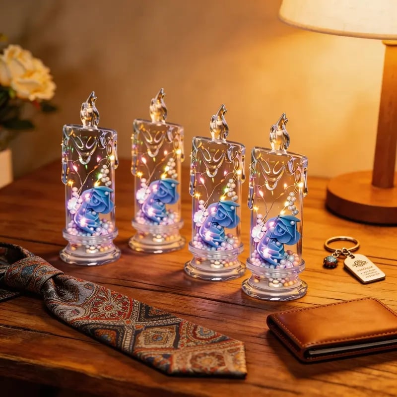 💖 Tidsbegränsat erbjudande för mors dag 🌹 Rosformad ljuslampa