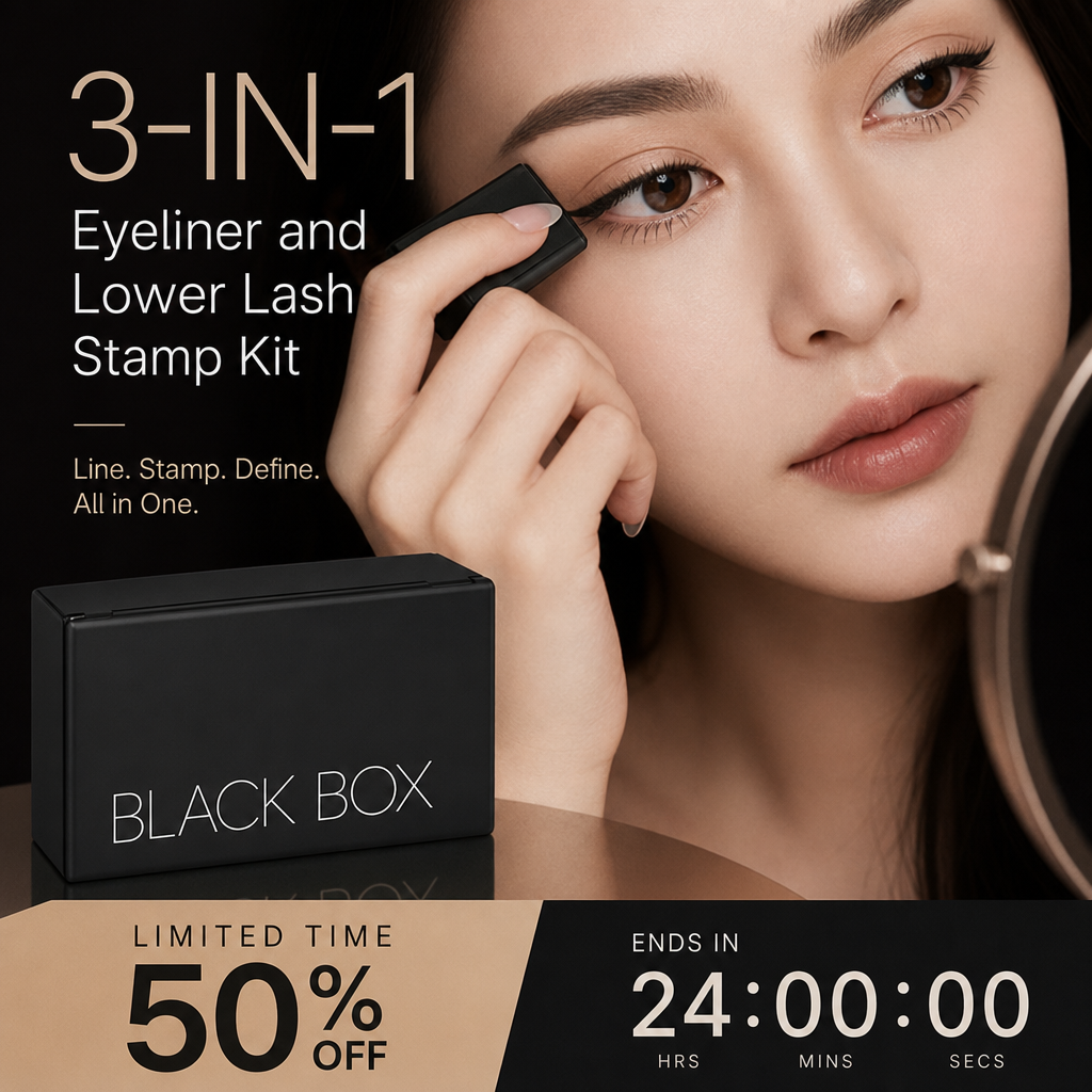 🥳HETT REA 2026🥳💞50 000+ SÅLDA!💄✨ 50% RABATT! 3-i-1 Eyeliner & Undre Fransstämpelkit – Stämpla perfekta vingar och fransar på några sekunder. Vattenfast, kladdfri. Ingen stadig hand behövs! 👁️🖌️
