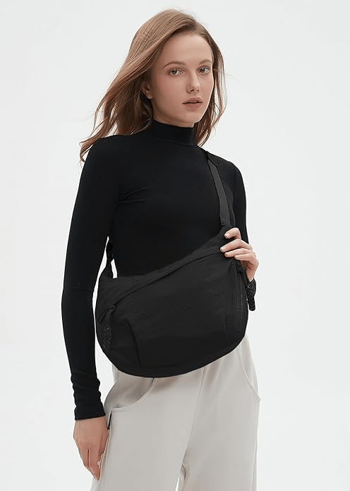 🔥🔥Fashionabel axelremsväska i nylon i enfärgad modell🔥