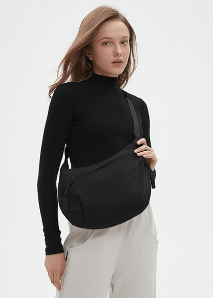 🔥🔥Fashionabel axelremsväska i nylon i enfärgad modell🔥